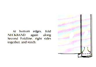 Sew neckband ends